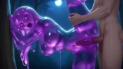 Cover for 'Slime Girls - Cock And Cum Are Visible Through Their Translucent Bodies'